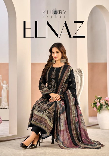 Elnaz By Kilory Muslin Slub Printed Ladies Dress Material Wholesale Market In Surat